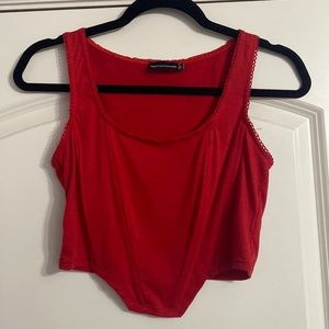 Pretty little thing red crop top
